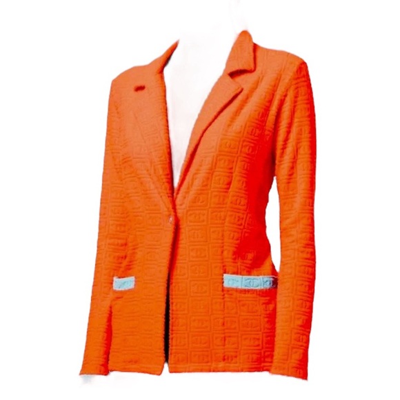 Summer Chanel terry cloth blazer cc logo embossed - Picture 12 of 13